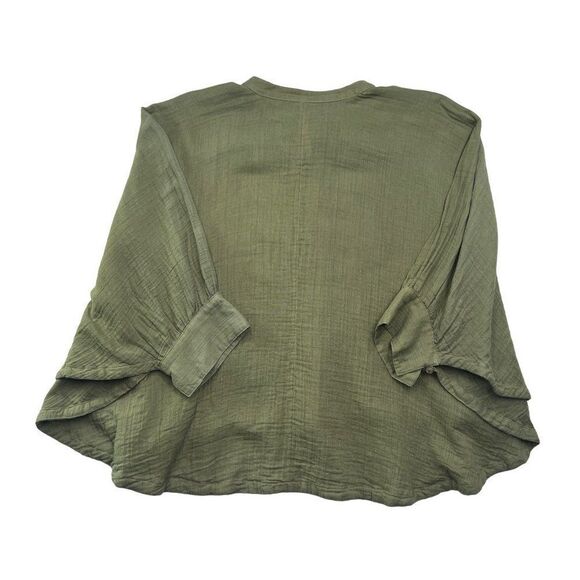 Free People Women's Olive Green Top - Picture 4 of 7